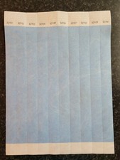 100 3/4" LIGHT BLUE TYVEK WRISTBANDS, WRISTBANDS FOR EVENTS, PAPER WRISTBANDS