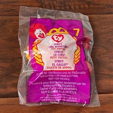1999 McDonalds Ty Teenie Beanie Babies STRUT the ROOSTER 7 - Sealed New Baby