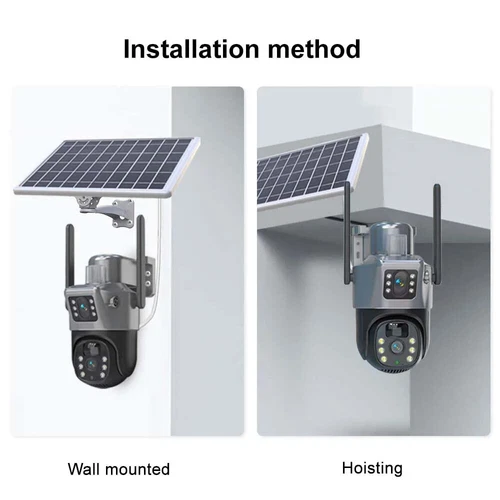 Wireless 4G 4K 6MP Dual Lens Solar Security Camera 10X Zoom PTZ CCTV Outdoor - Picture 7 of 12