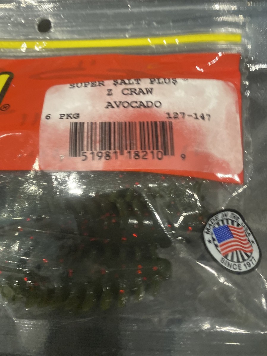 Zoom Z Craw 4.5” 6 Per Pack Avocado | eBay