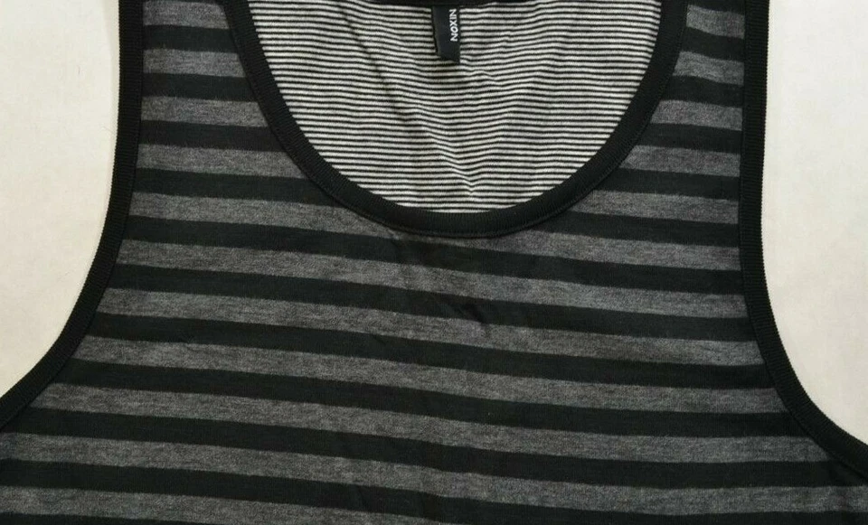 Nixon JAILHOUSE TANK All Black Charcoal Heather Gray Men's Tank Top - Image 2 of 3