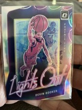 2020-21 Donruss Optic Lights Out #5 Devin Booker Holo Silver Refractor Insert SP