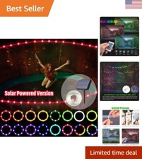 Quick and Colorful LED Trampoline Lights with Solar Panel - Easy Installation