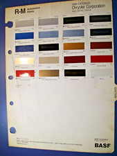 1984 Chrysler Plymouth Dodge car truck pickup van auto RM Paint Chips set - ext