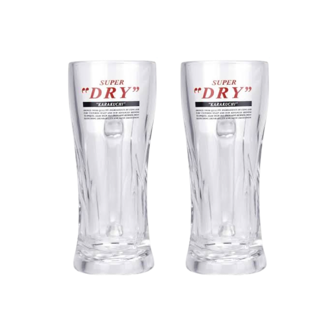 Asahi Beer Glass Super Dry Frosted Collectable Tankard Schooner Glass
