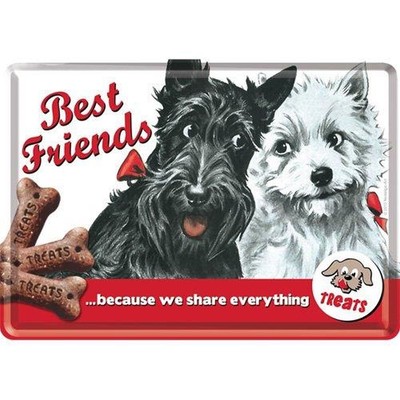 Nostalgic-Art - Retro Blechschild Metallschild Postkarte 10x14cm - Best Friends