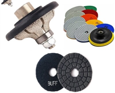 3/4'' Ogee bullnose profiler wheel 32 stone travertine concrete polish Pad buffer