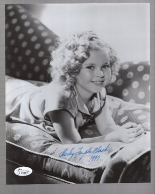 SHIRLEY TEMPLE BLACK HAND SIGNED 8x10 PHOTO+JSA          BEST CHILD POSE EVER