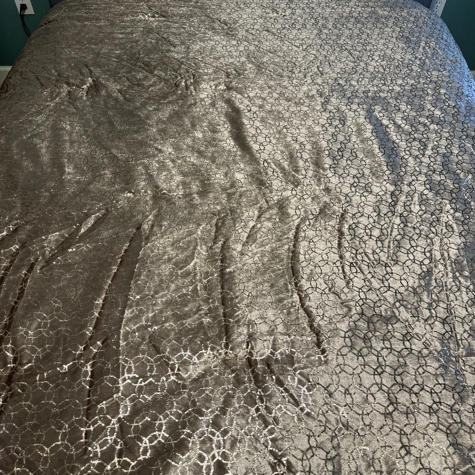 Edredón Hallmart Collectibles King 106x92 poliéster geométrico rosa malva Foto 2 de 4