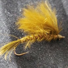 NYMPH DAMSEL MARABOU SIZE 10 CUSTOM TIED DARK OLIVE FLY FISHING FLIES