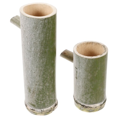 Set of 2 Aquariumdekoration Aus Bambus Brunnen Solar- Teich - Bild 4 von 12