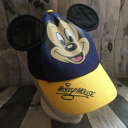 Disney Parks Baseball Cap Hat Youth 54-57 CM Mickey Mouse Ears 4 5 6 919 - 第 1/4 張圖片