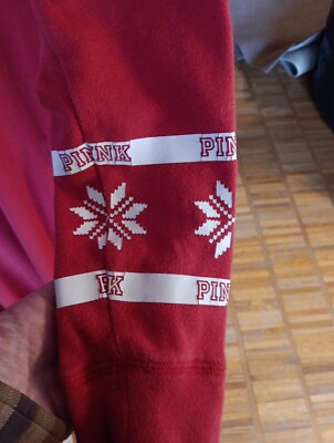 Victory Spark サンタ服 ヤミ サインSP Victorias Secret PINK One piece pajama SM Hooded Sherpa Red