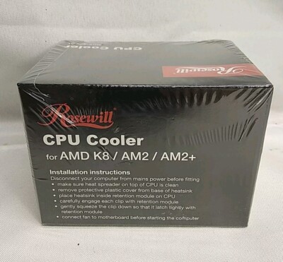 Rosewill Computer CPU Cooler RCX-Z80-AL For AMD K8 AM2 AM2+ Factory Sealed Box