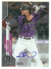 2020 Topps Chrome Auto Sam Hilliard Rockies Rookie RC On Card Autograph RA-SH