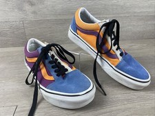 Vans Unisex Old Skool Purple Blue Orange Suede Skate Shoes Mens 4.5 Women 6