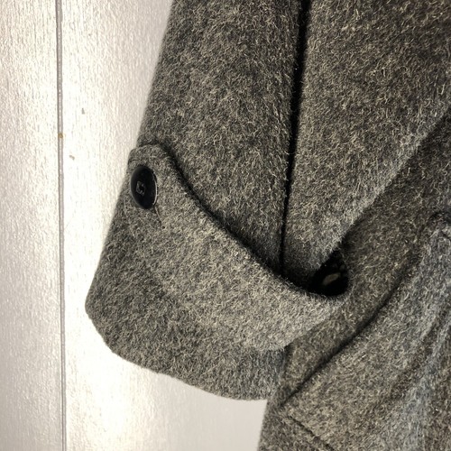 Talbots Vintage Women’s Long Wool Coat Size 12 Gray Mohair 80s RN 44530 READ* - Picture 9 of 11
