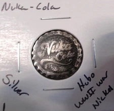 HOBO Nuka Cola Cap Fallout 76 Made From A REAL WWII Silver War Nickel SIGNED
