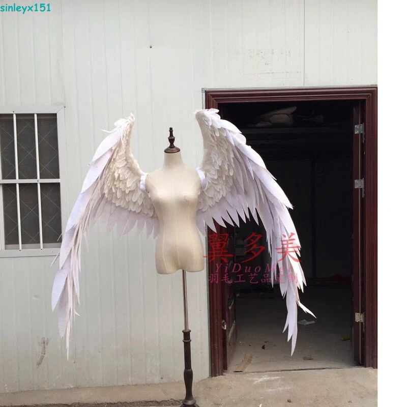 Feather Angel Wings Halloween Cosplay Costume Wedding Fancy Dress Party Wings - Image 3 of 4