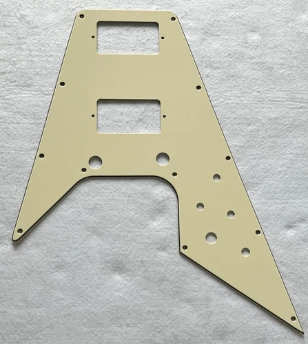 For Gibson Flying V Style Guitar Pickguard, 3 Ply Vintage Yellow