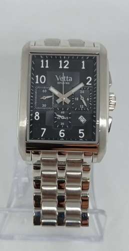 OROLOGIO UOMO VETTA,CRONOGRAFO MODELLO TOULOUSE,VW0042,CASSA RETTANGOLARE,NERO  | eBay