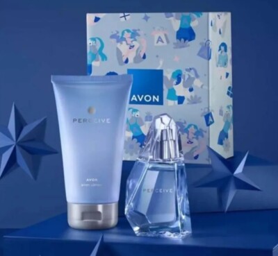 NEW IN Avon Perceive Perfume Gift Set Percieve EDP 50ML Body