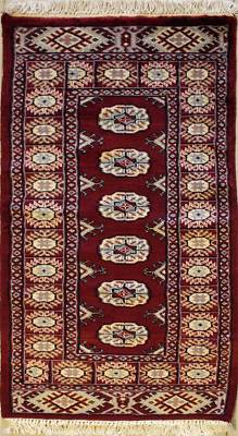 Rugstc 2.5x10 Bokhara Jaldar Red Runner Rug,Genuine Hand