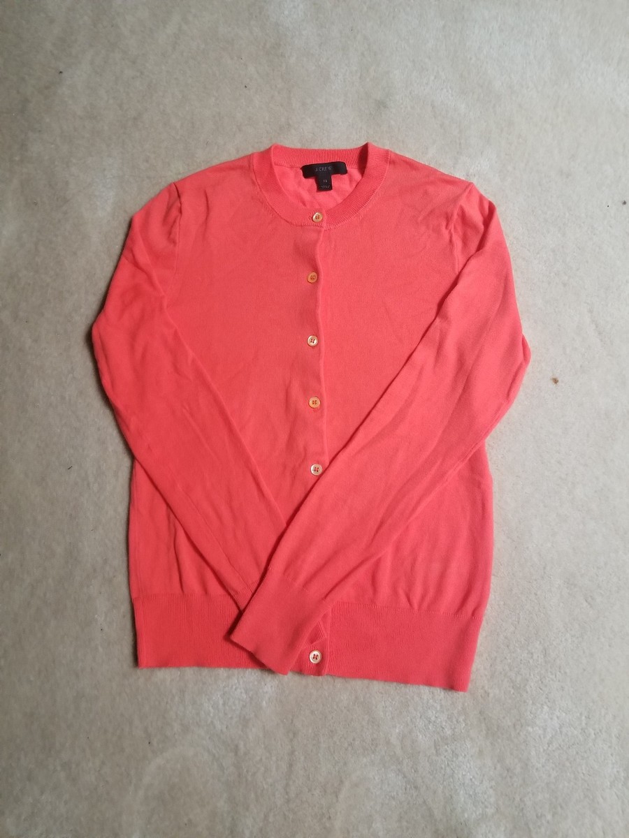 J Crew jackie cardigan sweater orange xs