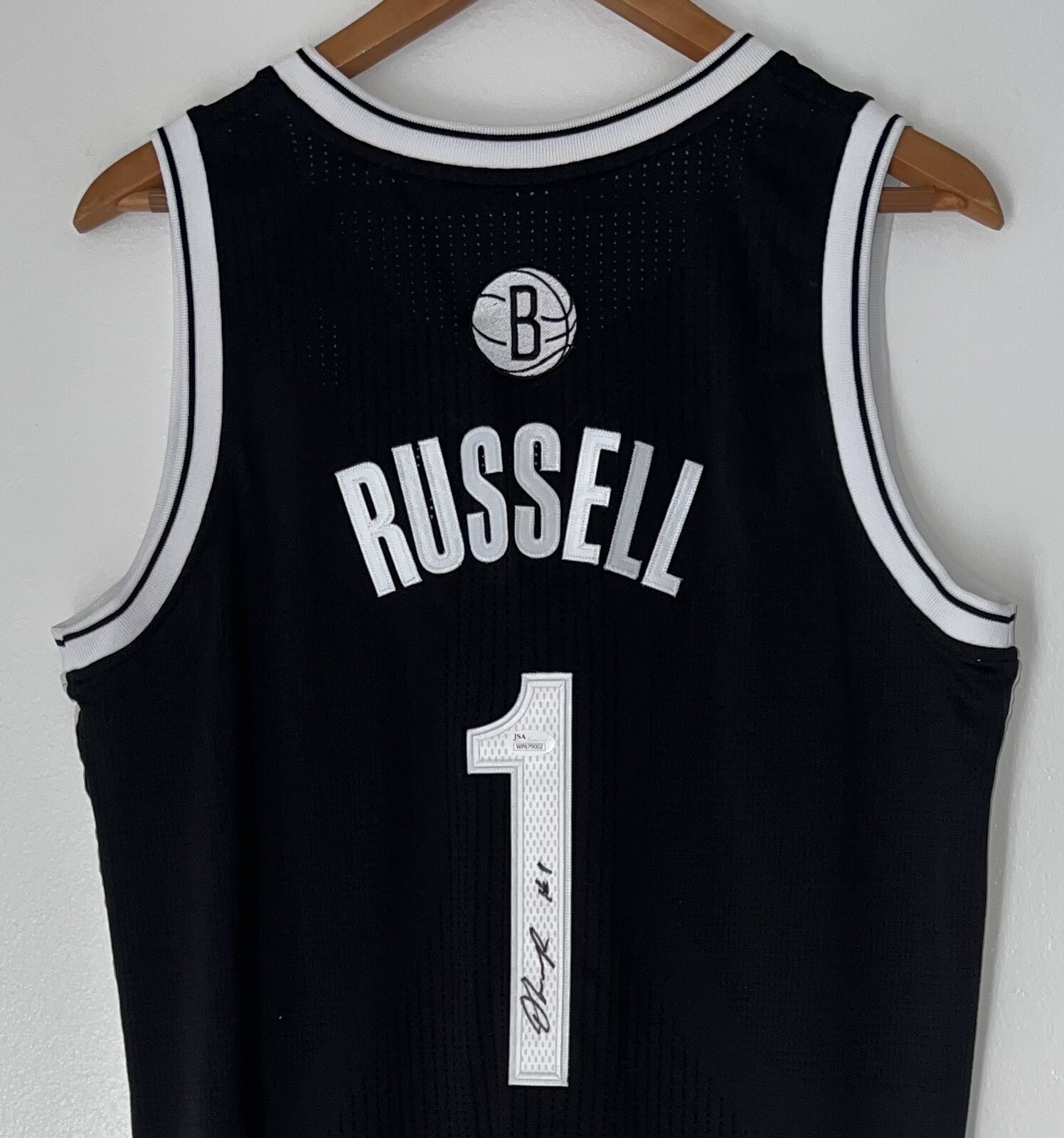 DAngelo Russell Autographed Signed Brooklyn Nets D'Angelo Russell Game Cut Rev-30 NBA Authentic Jersey JSA 