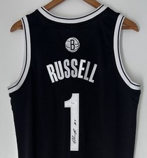 D'Angelo Russell Game Cut Brooklyn Nets Signed Rev-30 NBA Authentic Jersey JSA