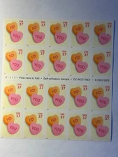 U. S. Booklet SC 3833a Love Candy Hearts MNH PL V1111 2004