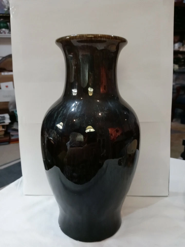 Jarrón botella cerámica brillo reactivo Elegant Expressions by Hosely Brown 11" Lge Foto 2 de 4