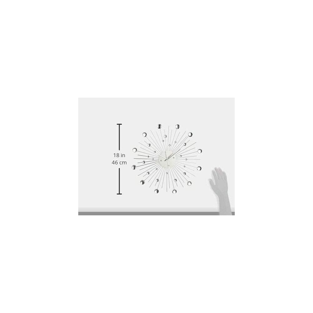 Grande horloge murale étoile de cristal 50cm pour sublimer votre séjour