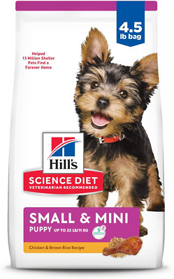 Small & Mini Chicken Meal & Brown Rice Recipe Dry Dog Food 4.5 Lbs.