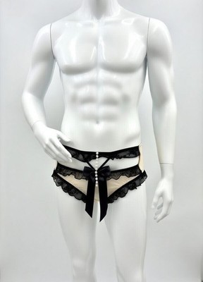 ABDL Windel Überzieher in XL Perlen Schmetterlingsschnitt Sissy Trans Fetisch