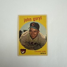1959 Topps #77 John Goryl. VG/EX (cr)