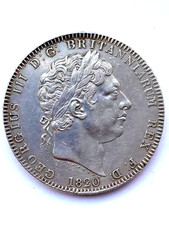 1820 GEORGE 111 .925 SILVER CROWN IN EXTRA FINE CONDITION.