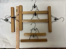 Wooden Locking Hangers Lot Of 7 Varied Sizes Are 11  And One 9  