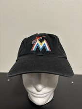 Miami Marlins Logo Clean Up Baseball Cap OSFA  47 Brand Adjustable Dad Hat MLB