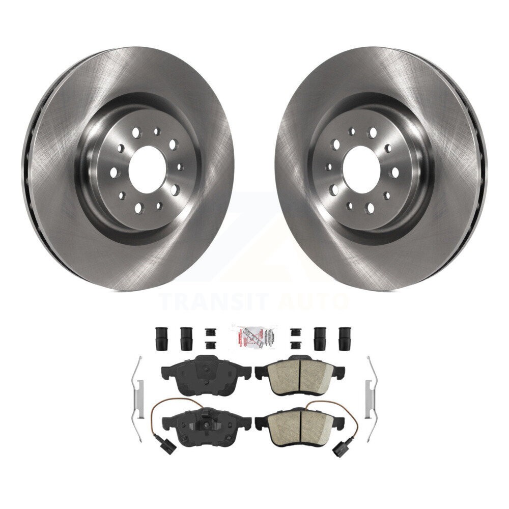 Front Ceramic Brake Pad & Coated Rotor Kit For Ram ProMaster 1500/2500/3500 (2014–2016) – Premium Semi-Metallic – AM Autoparts