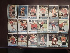 1977-78 OPC lot of 18 featuring the Philadelphia Flyers with 2 rookie cards.