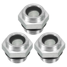 3 Pack Air Compressor Oil Sight Glass, G 1/4" Male Thread with O-ring