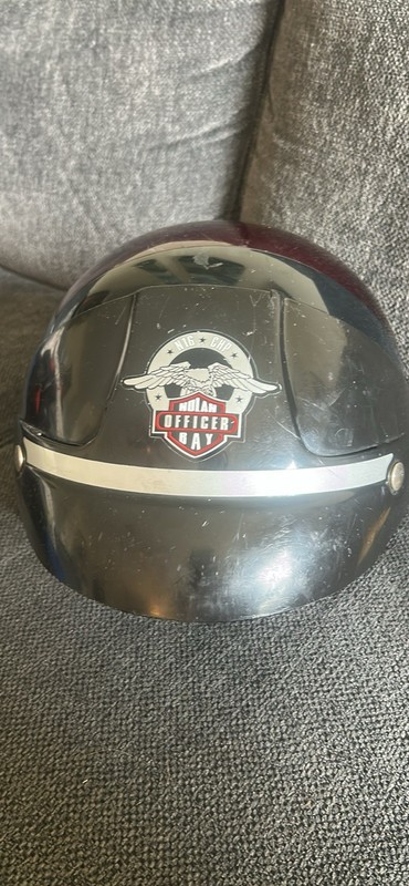Vintage Nolan N16 "Officer Bay" CHP-style open-face motorcycle helmet