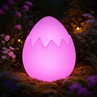 Solar Osterei Rgb Farbwechsel Gartenleuchte Led AußEn Deko Terrasse Gartenlampe