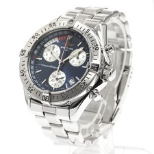 Breitling Transocean Chronograph Date A53040.1 Quartz SS Navy Dial 41mm Grade B 4