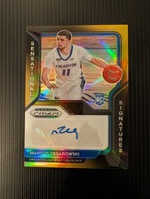 2021-22 Panini Prizm Sensational Signatures Marcus Zegarowski Gold and Black /5