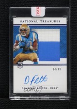 2021 National Treasures Collegiate Century Blue 24/49 Demetric Felton Auto 4e9
