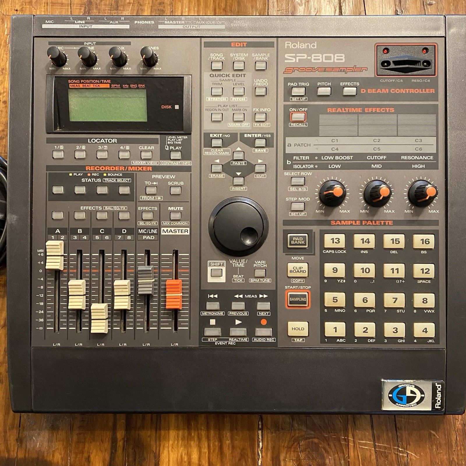Roland SP-808 Sampler Tested Working D Beam Zip Drive SP808 Made Japan