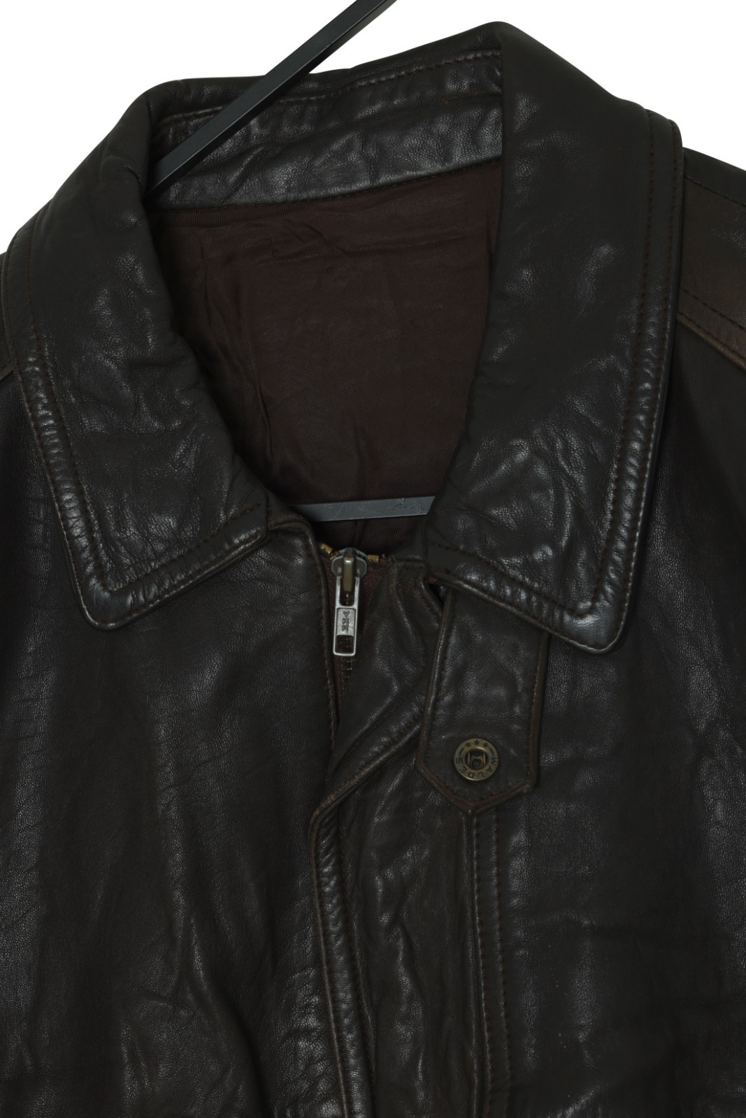 1980s–1990s Leather Bomber, Multi-Axis Panel Compression, Spanish Production image 3
