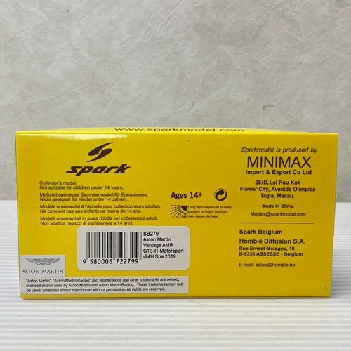 Spark 1/43 Aston Martin Vantage AMR GT3 R-Motorsport Spa 2019 #762 smmini087078 - Picture 4 of 6